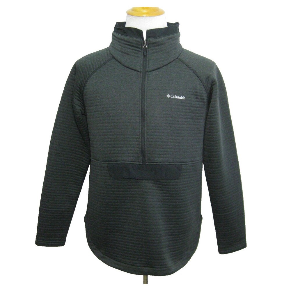 Columbia Sweatshirt Men's Large Gray Long Sleeve Logo Omni-Wick 1/2 Zip Sweater